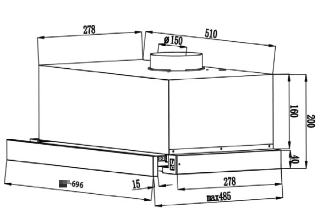 Hút Mùi Âm Tủ Canzy CZ-700GH