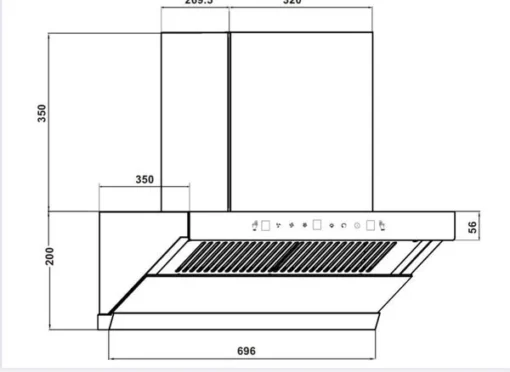 Máy hút mùi Blanc 70cm tự động làm sạch BA3570AT