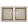 Chậu rửa bát đá Granite 2 hố Malloca BIANCO K-45062