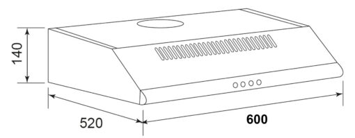 Máy hút mùi âm tủ Eurosun 60cm EH-60C05D