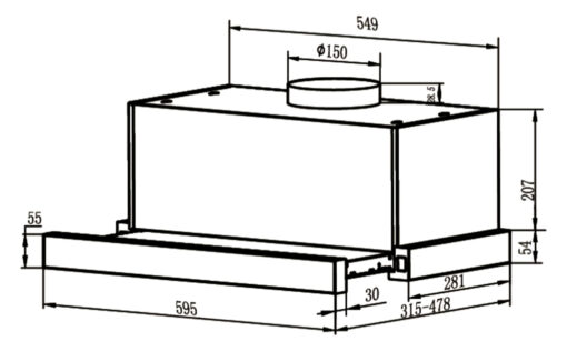 Máy hút mùi Faster 60cm FS SYP 60EB