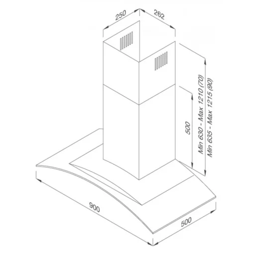 Máy hút mùi Malloca 90cm Gama K3155.9