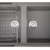 Chậu rửa Konox 2 hố Granite Sink 86cm Phoenix Smart 860 Grey