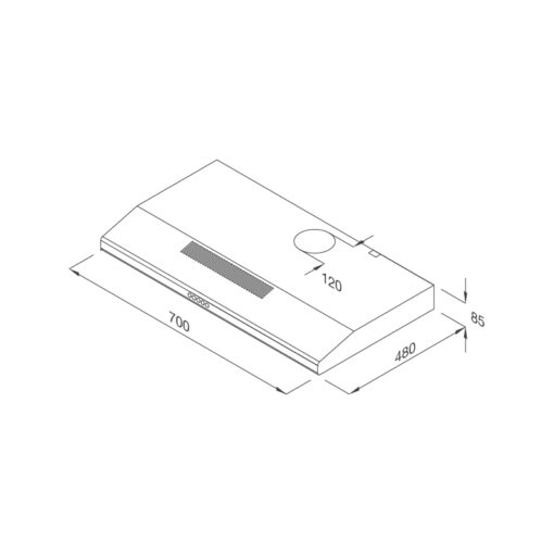 Máy hút mùi Malloca 70cm H107B