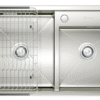 Chậu rửa Konox 2 hố lệch Overmount Sink 82cm KN8248DO