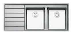 Chậu rửa Konox 2 hố European sink Premium 116cm KS11650 2B bàn trái
