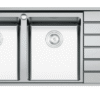 Chậu rửa Konox 2 hố European sink Premium 116cm KS11650 2B bàn phải