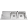 Chậu rửa Inox 2 hố Malloca 116cm MS 1025L NEW bàn chờ trái
