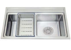 Chậu rửa 2 hố Malloca Inox 80cm MS 8812