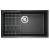 Chậu rửa Konox 76cm Granite Sink Naros 760S Black