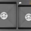 Chậu rửa 2 hố chậu lệch Roslerer 82CM RL04-8245 Nano  lệch