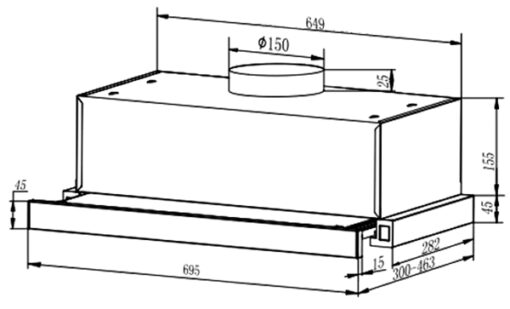 Máy hút mùi Faster 60cm SYP 60T