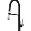 Vòi rửa Konox thân mềm Tema Black nóng lạnh