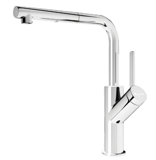 Vòi rửa dây rút Konox nóng lạnh Artan Chrome