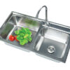 Chậu rửa bát inox 2 hố lệch Eurosun Skyland EU-8143E6