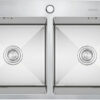 Chậu rửa bát inox SU304 2 hố Faster FS 8245HB