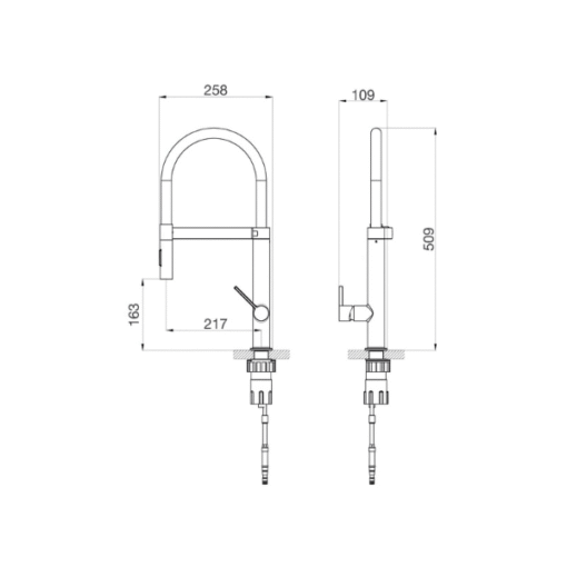 Vòi rửa đồng cảm ứng Malloca K586SBS