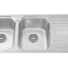 Chậu rửa Inox 2 hố Malloca 116cm MS 1025R NEW bàn chờ phải