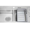 Chậu rửa Inox 2 hố Malloca 98cm MS 8804 N bàn chờ phải