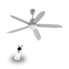 Quạt trần 5 cánh Gcool Smart DC Copter 05 RL bạc