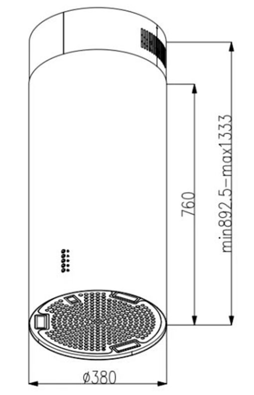 Máy hút mùi Kaff KF-IS380CRB 170W