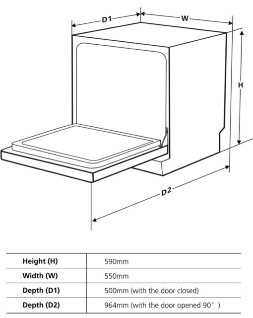 Máy rửa bát Kaff 8 bộ KF-SW800 8 lít