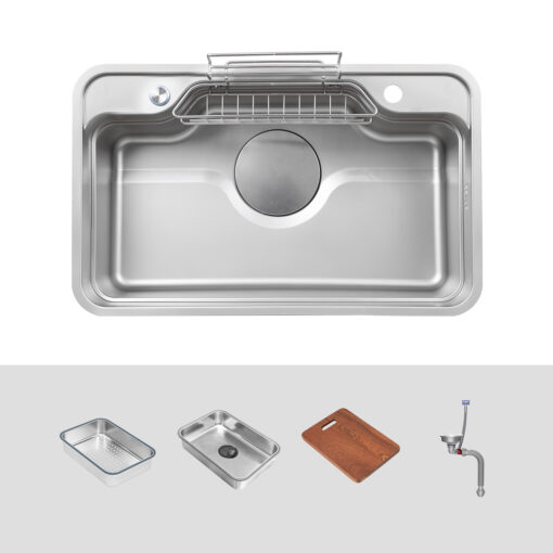 Chậu rửa inox Kluger 78cm KU7844FS Plus