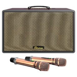Loa xách tay Paramax Saga Burgundy bass 20cm 300W 16kg kèm 2 micro