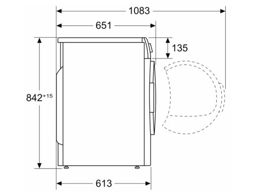 Máy sấy bơm nhiệt Bosch WTH83008SG 8kg Serie 4