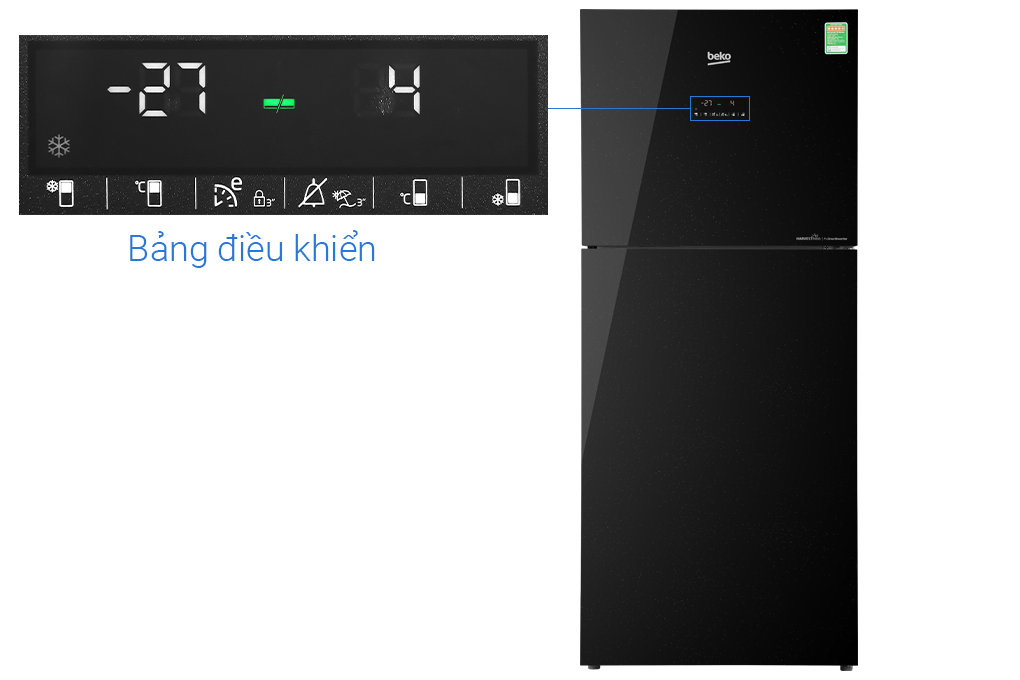 Tủ lạnh Beko Inverter 340 lít RDNT371I50VGB