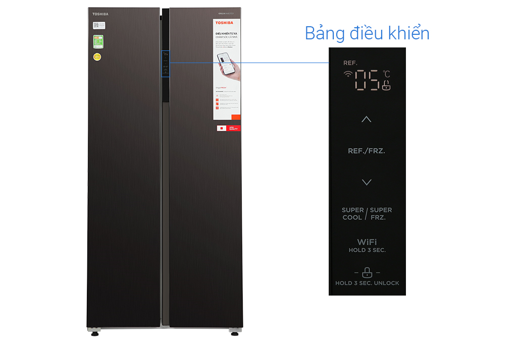 Tủ lạnh Toshiba Inverter 460 lít GR-RS600WI-PMV(37)-SG