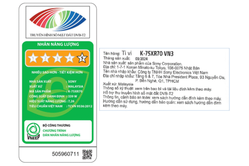Google Tivi Mini LED Sony 4K 75 inch K-75XR70