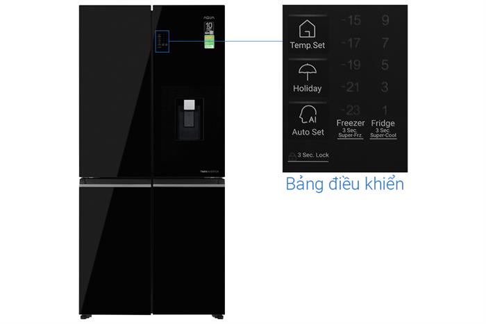 Tủ lạnh Aqua Inverter 469 lít Multi Door AQR-M536XA(WGB)