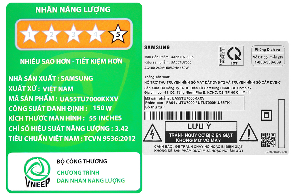 Smart Tivi Samsung 4K 55 inch 55TU7000