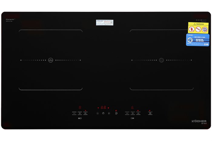 Bếp từ hồng ngoại 2 vùng nấu lắp âm 4000W Kocher EI-633