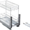 Giá gia vị inox 2 tầng nan vuông Eurogold ERO2035B2 35cm 25kg