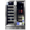 Tủ bảo quản rượu 38 chai 120 lít Side By Side 3 trong 1 KCWEU-3338