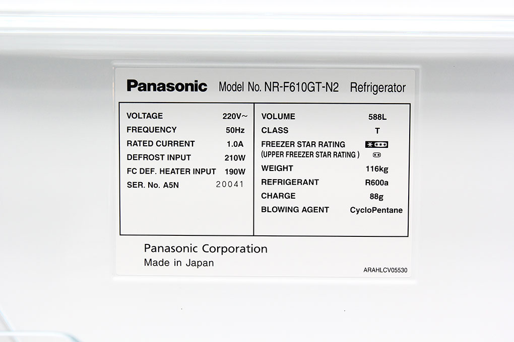 Tủ lạnh Panasonic Inverter 588 lít NR-F610GT-N2