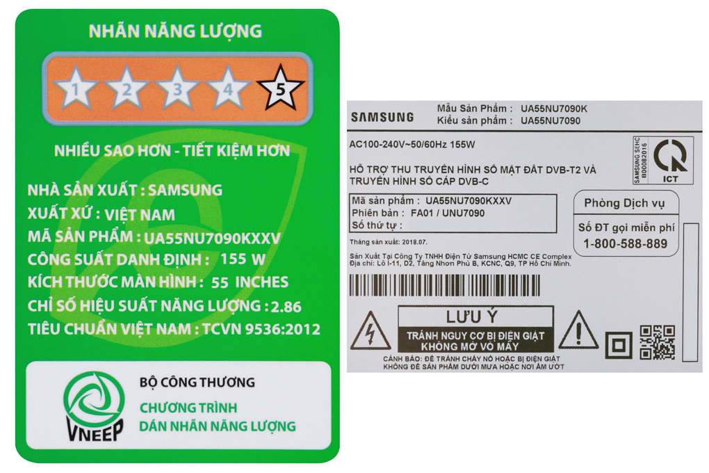 Smart Tivi Samsung 4K 55 inch UA55NU7090