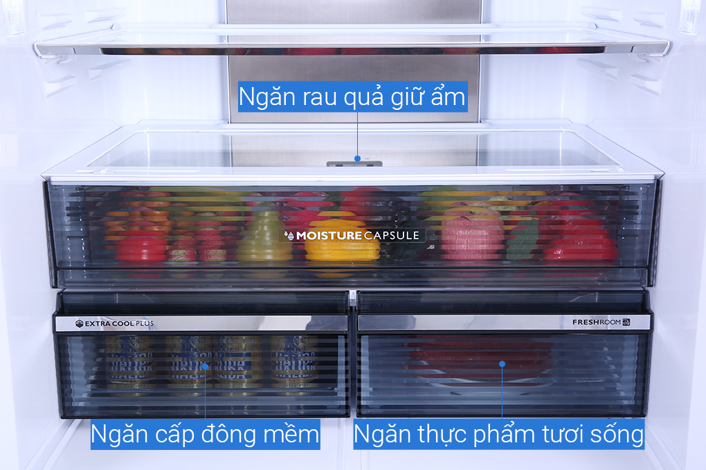 Tủ lạnh Sharp Inverter 572 lít SJ-FXP640VG-MR