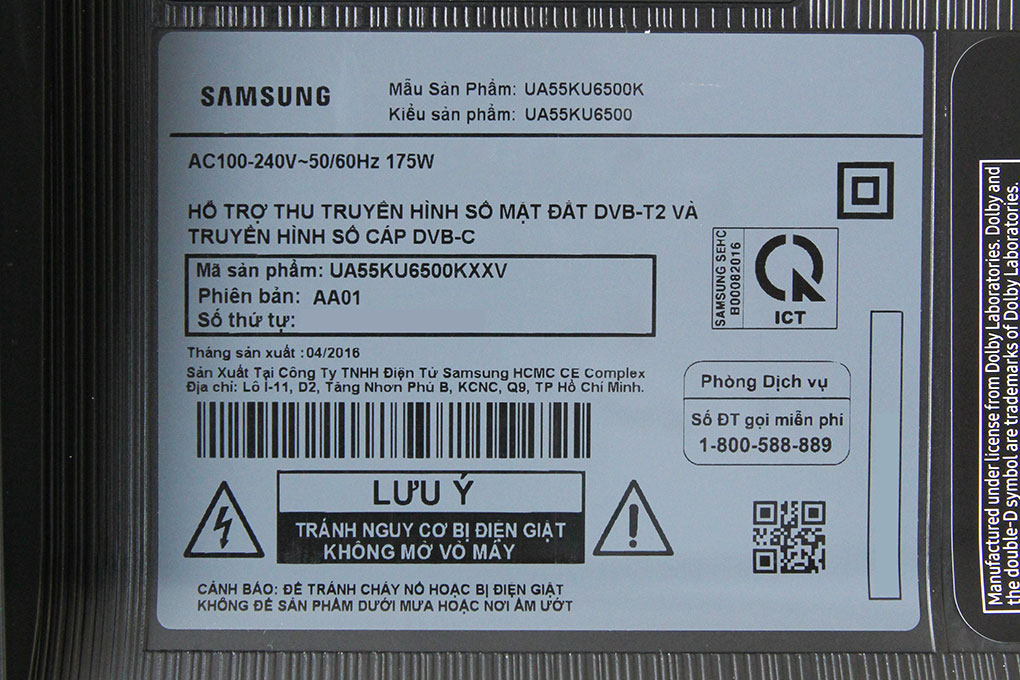 Smart Tivi Cong Samsung 4K 55 inch UA55KU6500