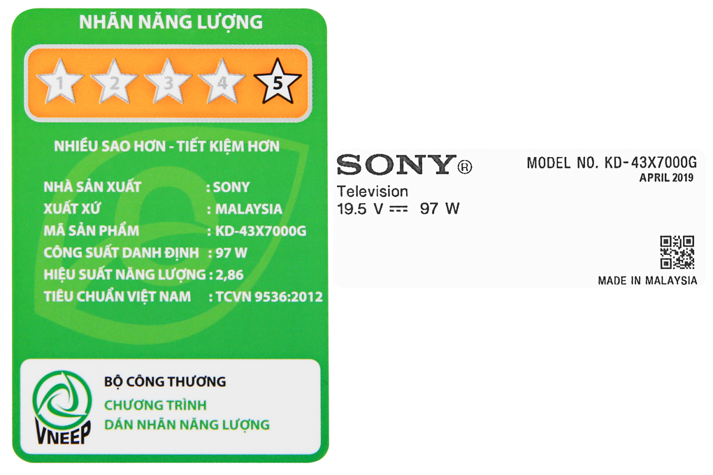 Smart Tivi Sony 4K 43 inch KD-43X7000G