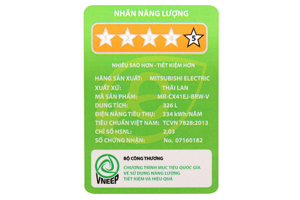 Tủ lạnh Mitsubishi Electric Inverter 326 lít MR-CX41EJ-BRW-V