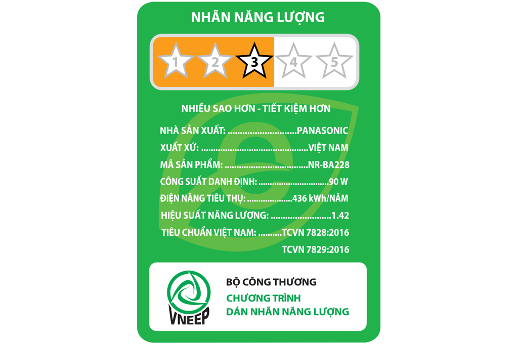 Tủ lạnh Panasonic Inverter 188 lít NR-BA228PKV1