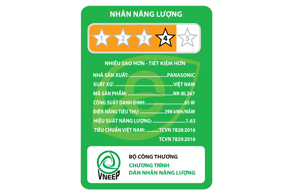 Tủ lạnh Panasonic Inverter 234 lít NR-BL267VSV1