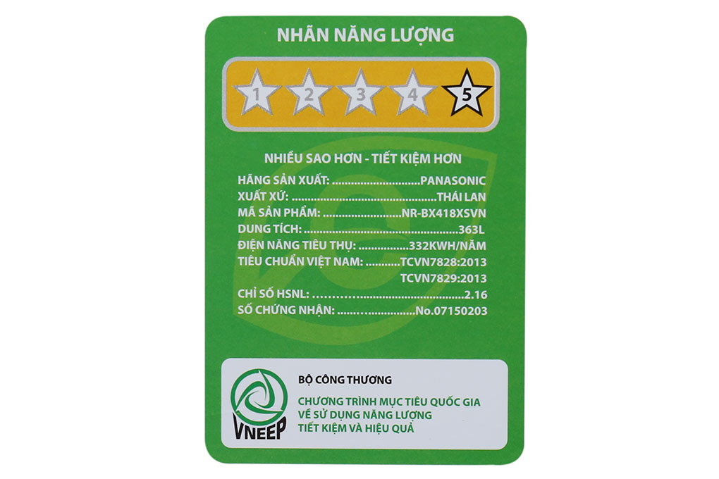 Tủ lạnh Panasonic Inverter 363 lít NR-BX418XSVN